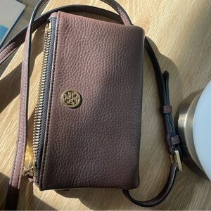 Tory Burch Brown Leather Crossbody Purse